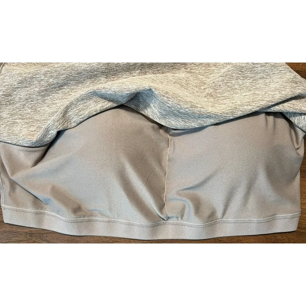 Zobha Women's Medium Impact Padded Sports Bra Cross Back Size XL Heather Cinder